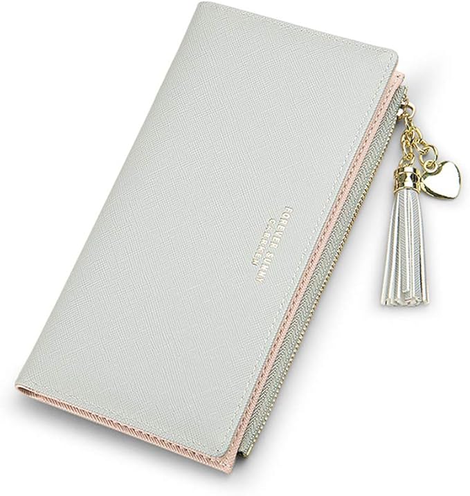 Valentoria Womens Wallet Cute Elegant Long Slim Card Holder Case Minimalist Coin Purse Thin Tassels Zip Clutch Wallets for Girls Ladies | Cute, Elegant, Long, Slim, Case, Minimalist