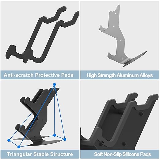DOYO Controller Stand Organizer for Desk, Universal Headphone Stand for Xbox PS5 PS4 Switch, Headset Holder & Desk Mounts, Gaming Desk Accessories Controller Holder, Gaming Equipment Headset Holder