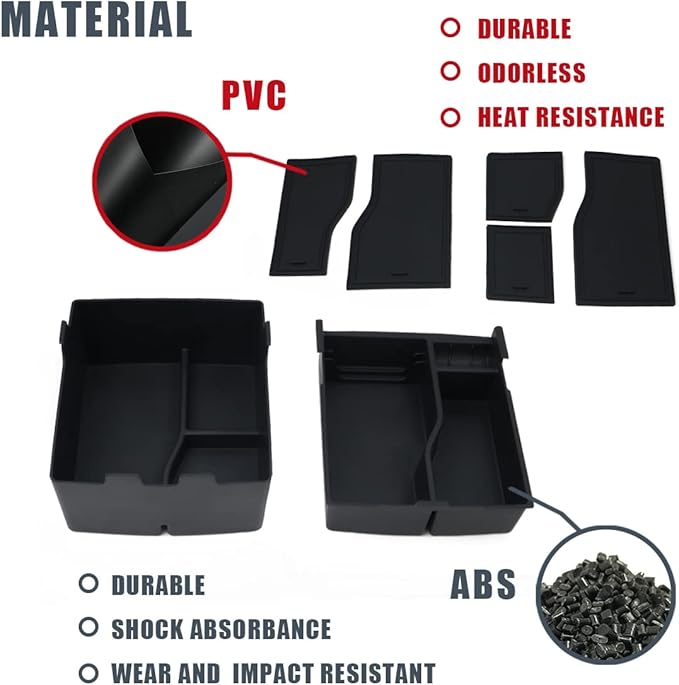 Muslogy for Maverick Center Console Organizer Tray 2 Layers Armrest Storage Box Secondary Insert Tray ABS Material Pickup Interior Accessories Compatible with Ford Maverick 2022-2026 (Black)