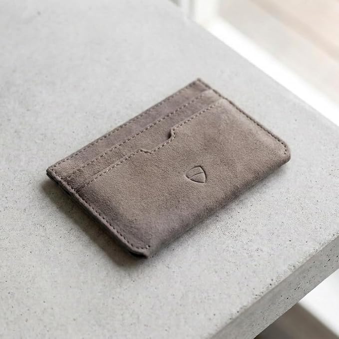 Vaultskin MOORGATE Slim Card Holder – Minimalist Leather Wallet with RFID Blocking, Front Pocket Credit Card Case for Men & Women