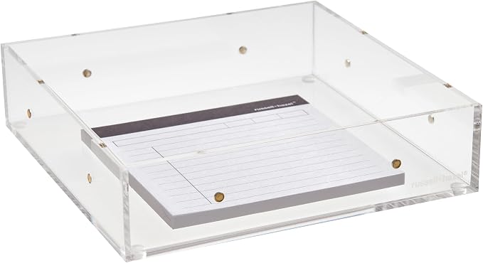 russell+hazel Large Acrylic Drawer Bloc, 6” x 6”, Desktop Organization, Clear, 1 Count, 98144