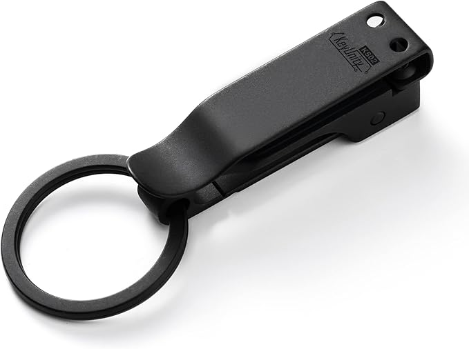 KeyUnity EDC Belt Keychain Clip Quick Release, Stainless Steel Duty Belt Key Ring Holder for Pants, Jeans, Trousers