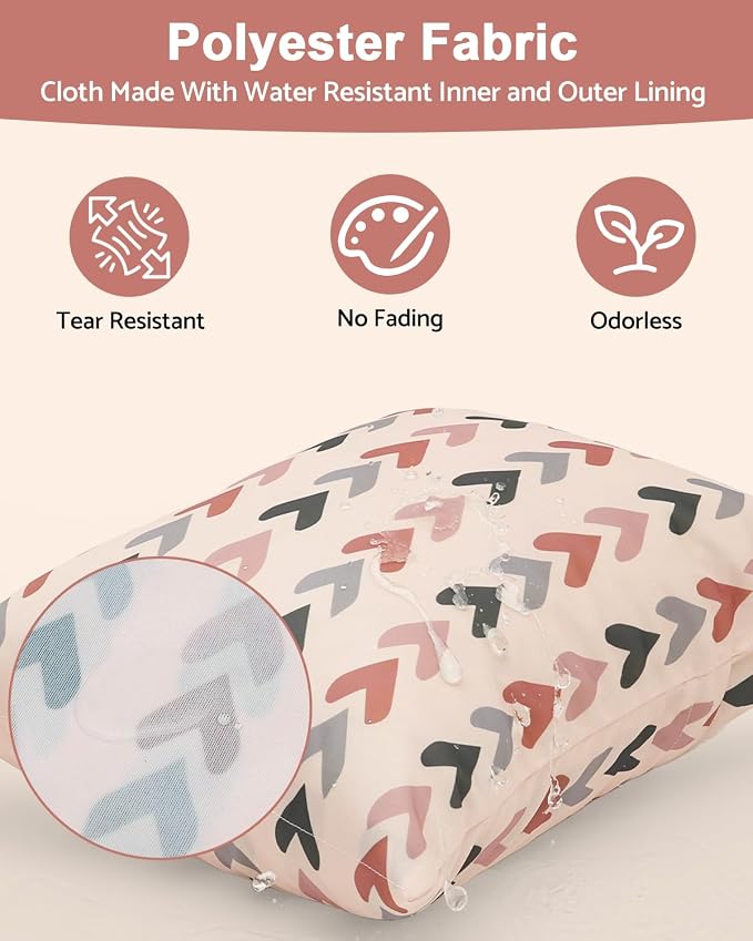 ALVABABY 3 pcs Cloth Diaper Wet Dry Bags Waterproof Reusable with Two Zippered Pockets Travel Beach Pool Daycare Soiled Baby Items Yoga Gym Bag for Swimsuits or Wet Clothes Small Medium Large 3L-SML13