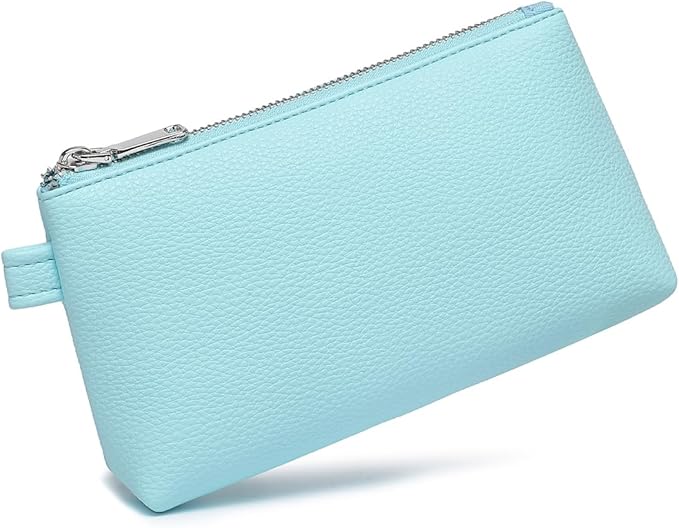 PU Leather Makeup Simple and Convenient Handbag Small Exquisite Storage Bag (PU/Clear Water Blue)