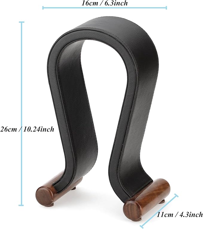 Wooden Headset Stand,Universal Earphone Hanger Holder for Gaming Headsets & DJ Studio Headphones Desktop Headphone Rack for All Headphone Size