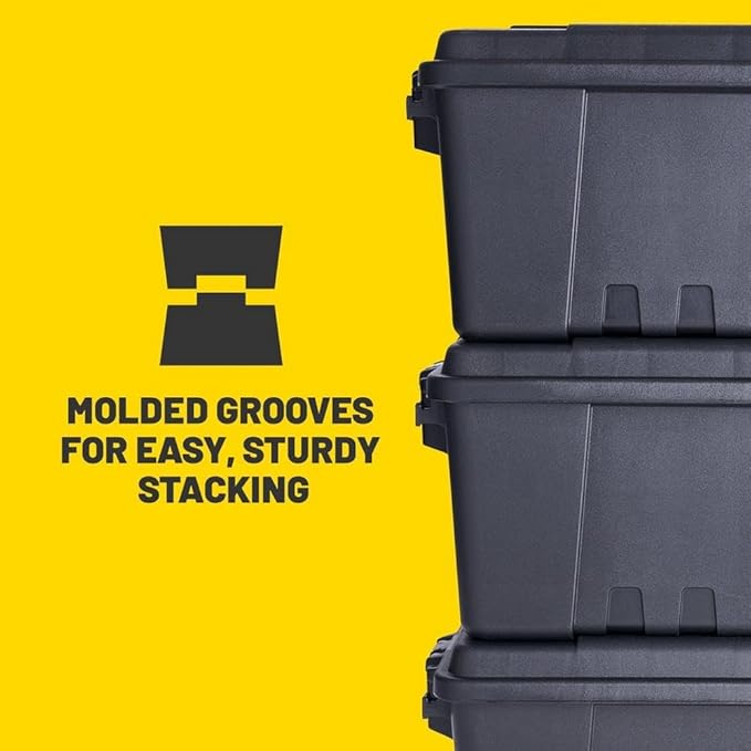 Plano Sportsman's Trunk, Medium 3 Pack, Black, Lockable Storage Box, Medium Storage Bins for Indoor and Outdoor Spaces, Easy to Carry, Secure and Transport, Airline Friendly
