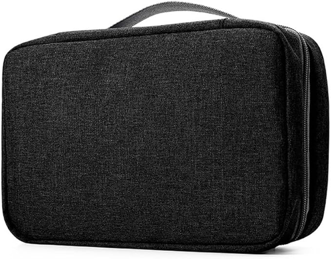 Toiletry Bag with Hanging Hook for Men Women, Travel Toiletries Cosmetic Bag Foldable Storage Bag for Brushes Set Waterproof for Bathroom Shower Small Size Kit Shaving Bag Make up Bag-Black