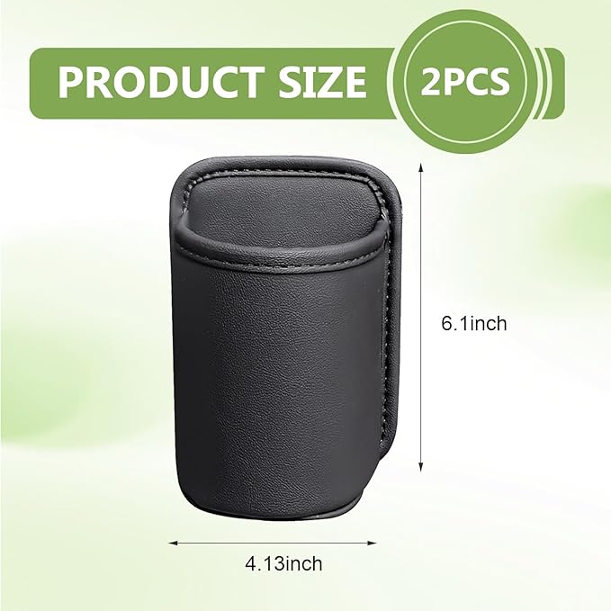 2 PCS Car Door Cup Holder, Clip On Storage Bag for Beverage Water Cup Mobile Phone, Multifunctional Waterproof Car Window Cups Holder, Universal Scratch-Resistant Backseat Storage Organizer