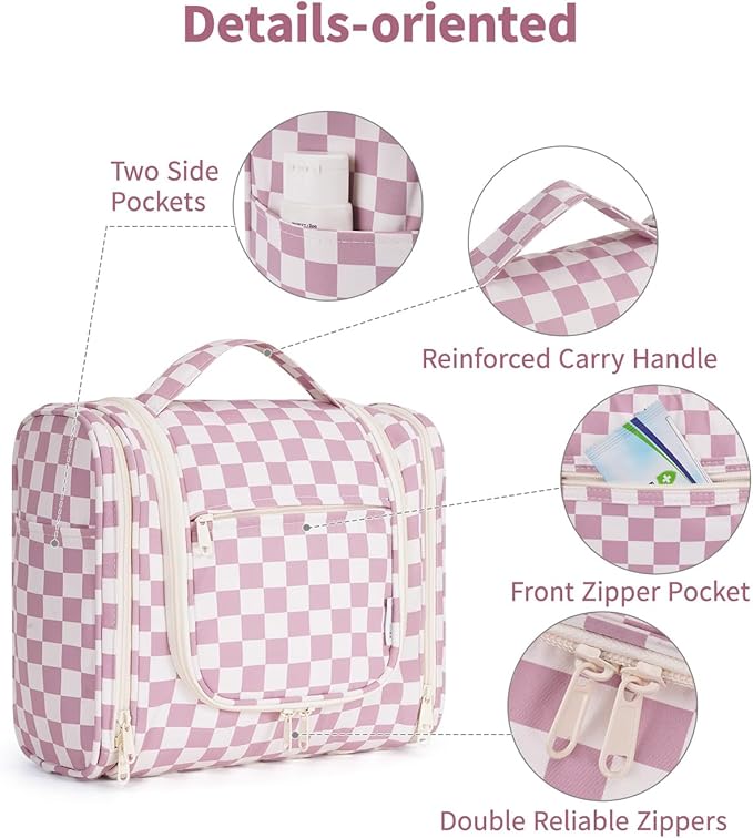 Narwey Hanging Toiletry Bag for Women Travel Makeup Bag Organizer Toiletries Bag for Cosmetics Essentials Accessories