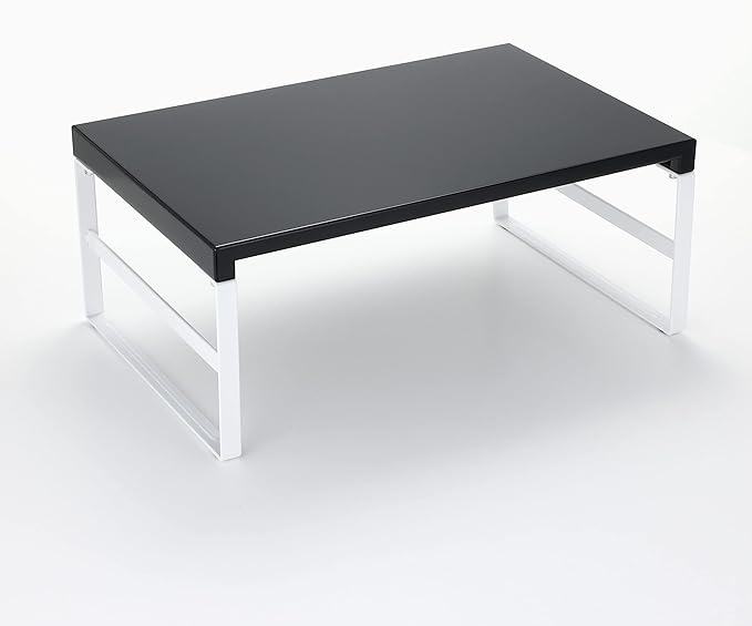LIHIT LAB Desktop Stand, Sturdy Steel Stand for Laptop/Computer Monitor, 9.8 x 15.4 x 6.3 inches, Black (A7331-24)