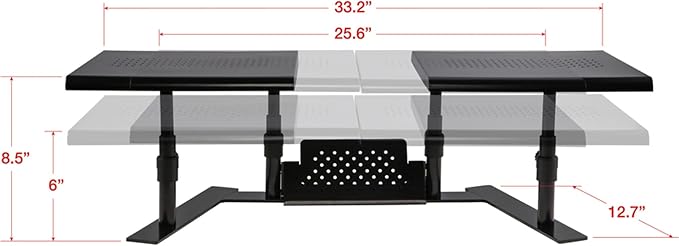 Allsop 31883 Metal Art ErgoTwin Dual Monitor Stand
