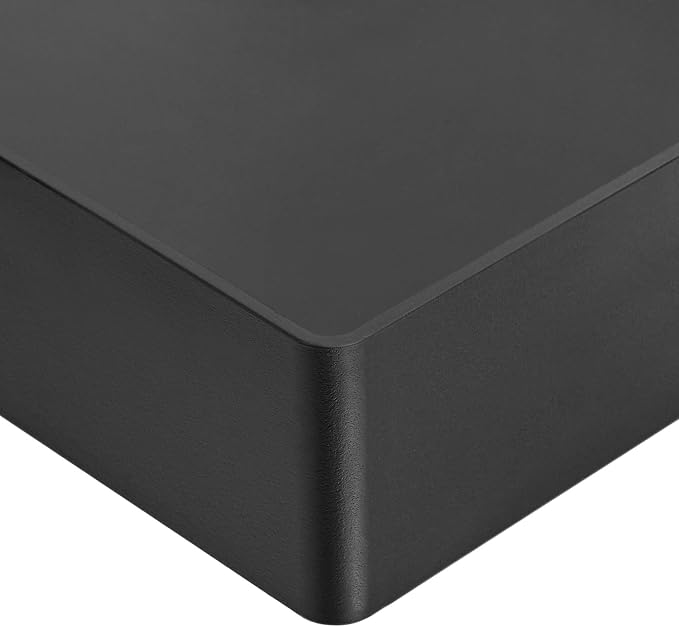 Amazon Basics Rectangular Plastic Desk Organizer, Letter Tray for Documents and Office Supplies, File Storage, Black, 12-Pack