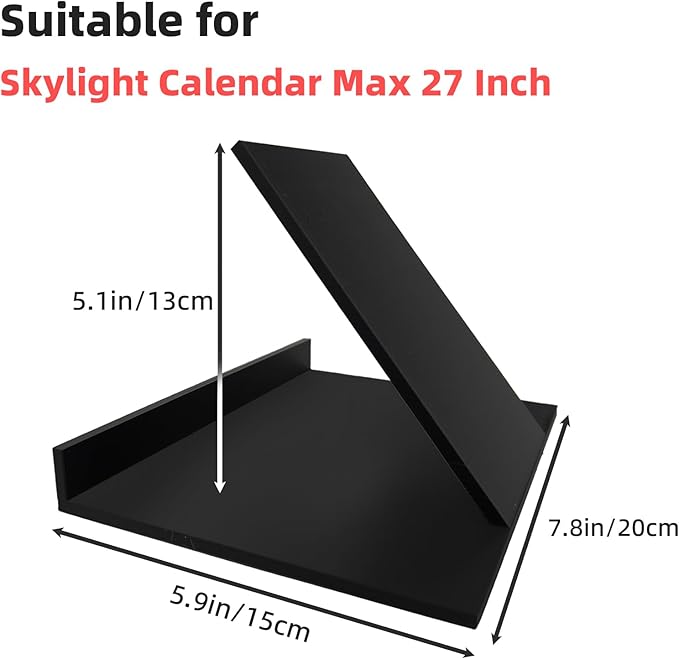Compatible with Skylight Calendar Max 27'' Digital Display ??Desktop Stand Accessory with Fixed Angle Base, Simple Desk Mount Holder, Built-In Mount Plate, No-Tool Setup for Desk or Countertop