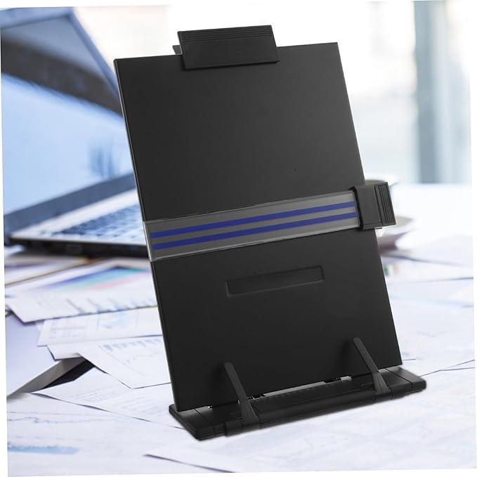 Adjustable Desktop Book Stand for Reading and Typing Portable Document Holder Multiple Angles for Students and Office Use Great for Recipes and Textbooks