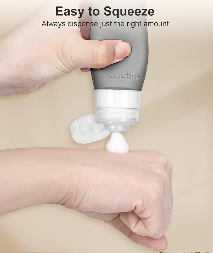 20 Pack Travel Bottles for Toiletries, Original Patented, TSA Approved Travel Size Containers, Leak Proof Silicone Shampoo and Conditioner Bottles Women & Men, Airplane Cruise Essentials, DustyPink