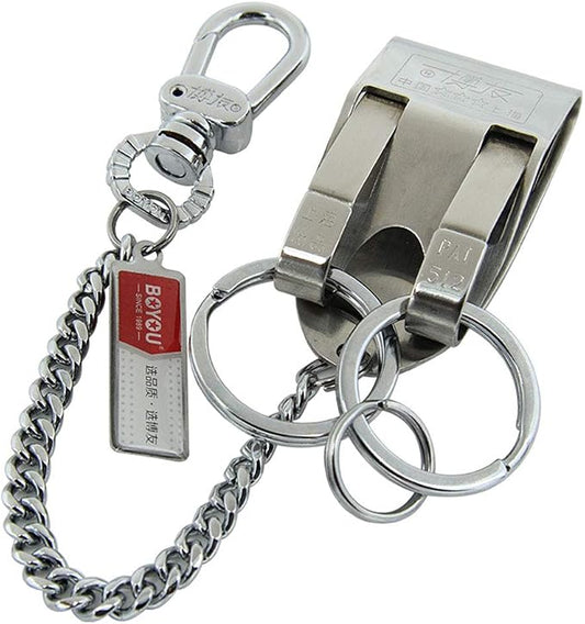 Linwnil Belt Keychain Loop Key Holder Belt Key Chain Clips with 2 Detachable Keyring