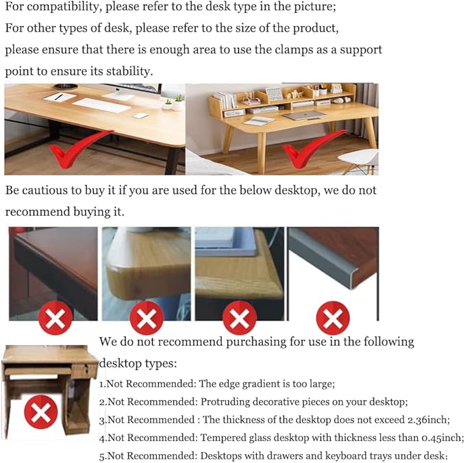 Ergonomic Arm Support for Desk Office Rotating Mouse Arm Rest Mouse Pad Clamp-On Mouse Shelf Desk Hand Rest for Computer Table Arm Support Mouse Pad Tray