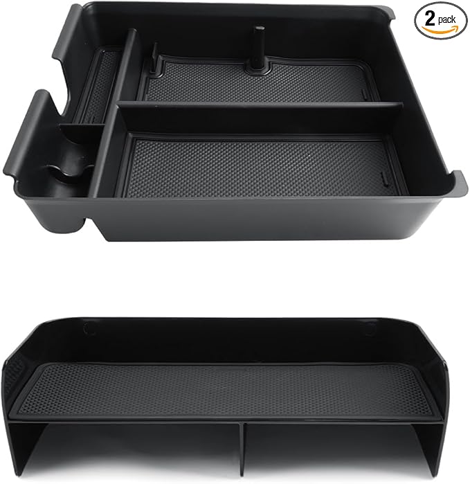 CDEFG 2Pcs for 2026 Honda Passport Center Console Organizer Tray, for 2026 Honda Passport (RTL/TrailSport Elite/TrailSport) Accessories Middle Console Armrest Storage Box