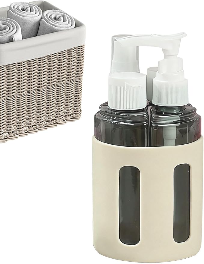 Travel Toiletry Containers | Leakproof Portable Refillable Storage | Travel Containers for Toiletries - for Outdoor Camping Trip Vacation Hotel Women Shampoo Conditioner Lotion