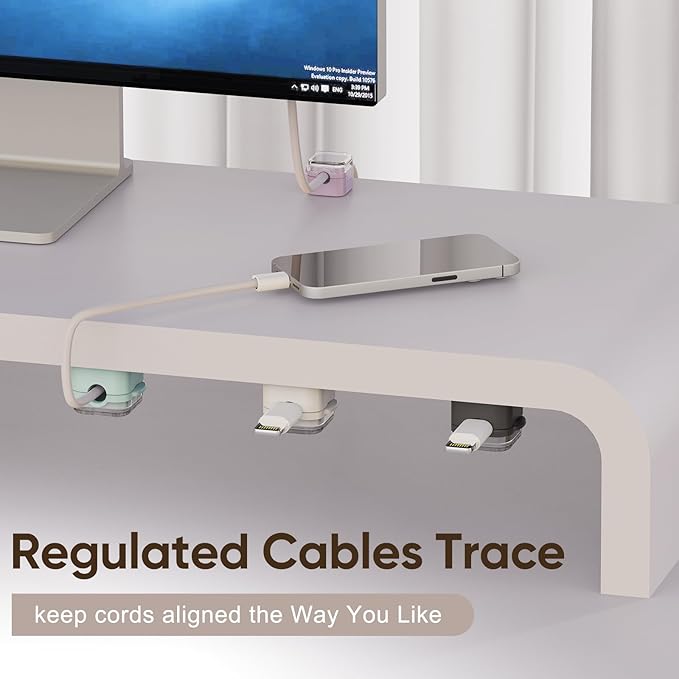 9-Pack Magnetic Cord Holder - Magnetic Cable Clips Strong Adhesive Desk Cable Management | Cable Management Cord Holder Organizer for Home Office Desk Phone Car Wall Desktop Nightstand (Black)