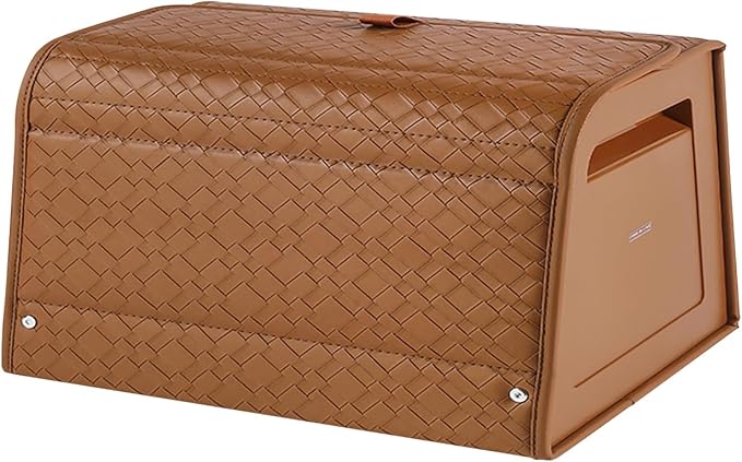 Ergocar Car Trunk Storage Organizer Leather Car Storage Box Clean Tool Accessories Container Folding Magnetic Cover Waterproof Suitable for SUV/Truck/Automotive