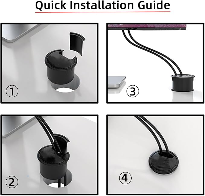USB 3.0 Hub Sound Card USB-C 2 Port USB 60mm Desk Grommet Splitter Dock Station Headphone Mic Audio Interface for Desktop PC Desk