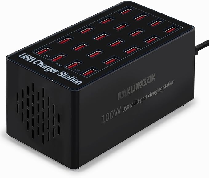 Charging Station, 100W 20Port USB Charging Station, Multiple USB Charger Station, Charging Station for Multiple Devices, Multi USB Charging Station, Chargers for Multiple Devices