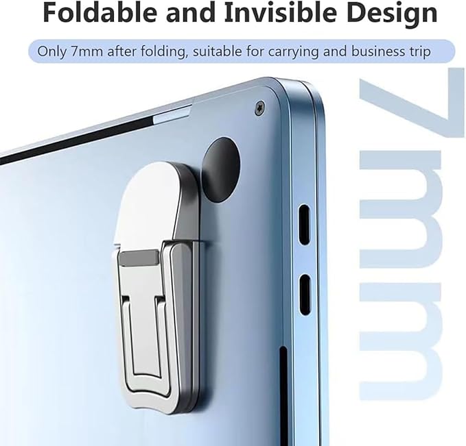 Portable Invisible Laptop Stand for Asus VivoBook EeeBook Zenbook ExpertBook Transformer Book ASUSPRO Laptop，Aluminum Alloy Mini Foldable Self-Adhesive Laptop Stand with 2 Adjustable Angles for Desk