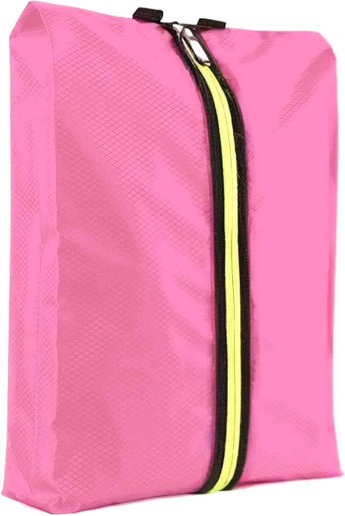 Shoe Bags for Travel, Large Capacity Waterproof Portable Shoe Bags with Zipper, Golf soccer cleats Shoe Bag, Multi-Functional Travel Shoe Pouch for Men & Women (Pink)