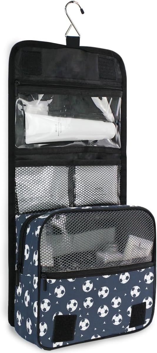 senya Hanging Travel Toiletry Bag Football Kit Makeup Case Cosmetics Organizer for Men Women
