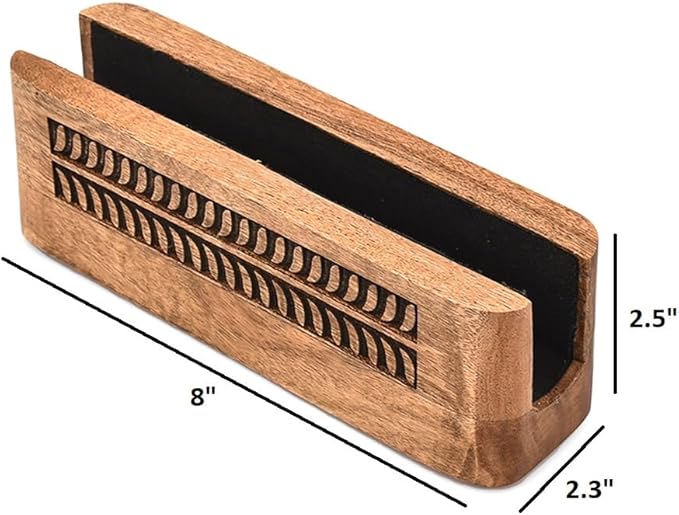Laptop Stands Acacia Wood Vertical Laptop Stand for Desk | Universal Holder for All Laptops & Notebooks (8" x 2.3" x 2.5")