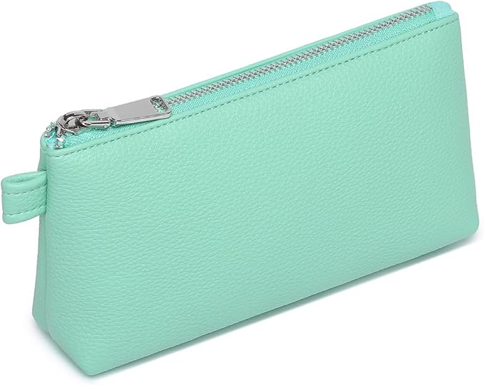 PU Leather Makeup Simple and Convenient Handbag Small Exquisite Storage Bag (PU/Light Green)