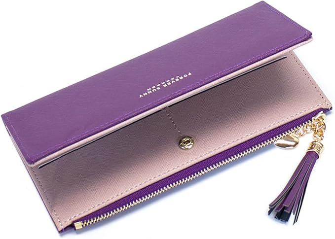 Valentoria Womens Wallet Cute Elegant Long Slim Card Holder Case Minimalist Coin Purse Thin Tassels Zip Clutch Wallets for Girls Ladies | Cute, Elegant, Long, Slim, Case, Minimalist
