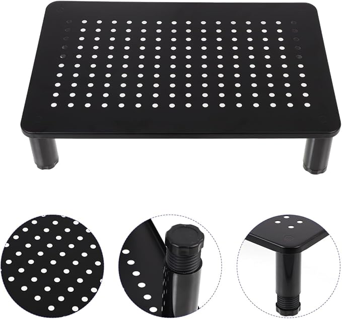 ARTIBETTER Adjustable Computer Monitor Stand Riser with Level Height Settings Up to Load Sturdy Desktop Organizer for Home Office Installation for Eye Health and Posture Improvement