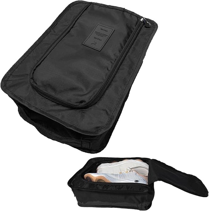 Mesh Shoe Carryall Bag, Water-Resistant Foldable Design with Separate Compartments for Travel Shoe Organiser