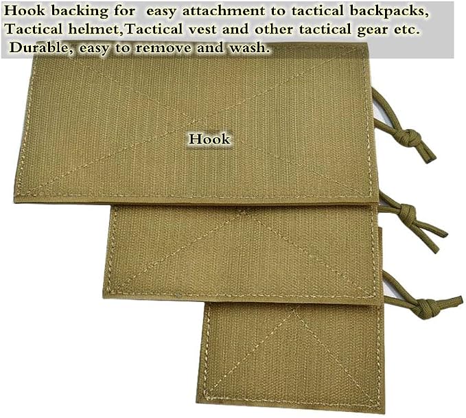 Utility Tactical Zipper Pouch with Hook Plate Small Carrying Kit Tool Pouch as Coin Purse Keychain, Case Wallet