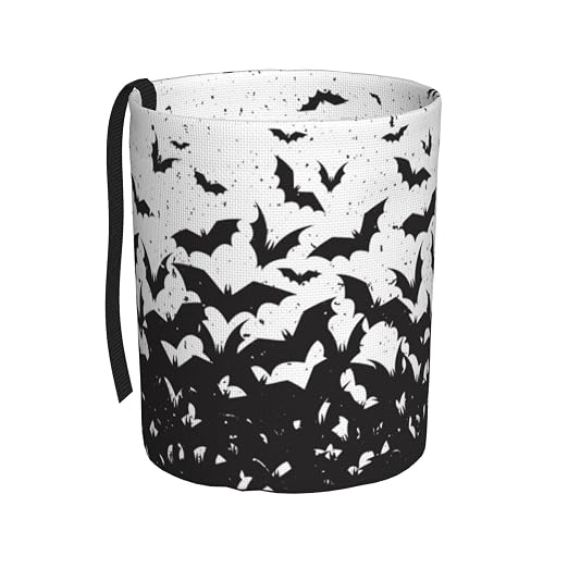 Car Trash Bag Abstract Black Bat Waterproof Trash Small Car Can Portable Collapsible Car Garbage Can Hanging for Back Seat Floor or Hanging Headrest Car Decor Road Trip Essentials