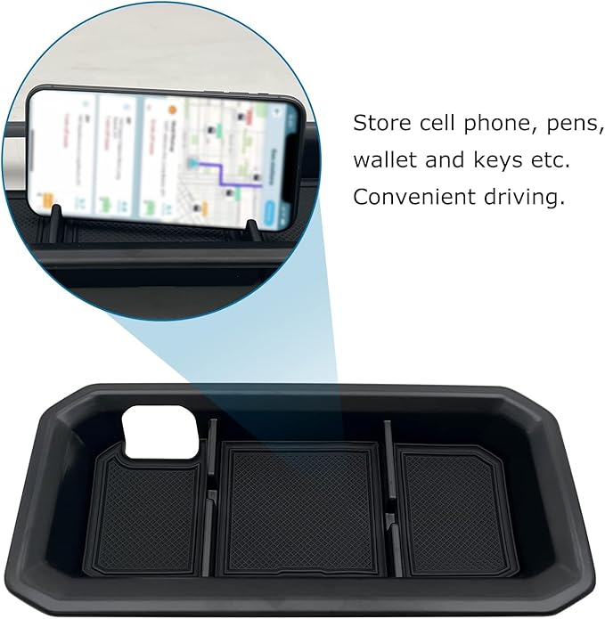 JOJOMARK Compatible with Toyota Tundra Accessories Center Console Tray Organizer for Tundra 2022 2023 2024 2025 Insert ABS Armrest Box Secondary Storage (2022+ Black)