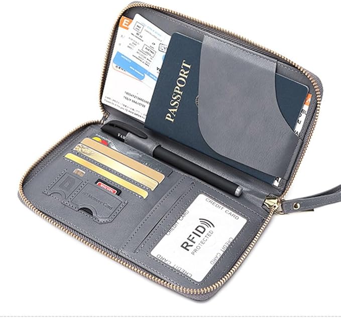 Family Passport Holder for Travel Women and Men RFID Passport Holder with Card Slots Holder Passport Case Passport cover Passport Wallet Travel Essentials and Accessories