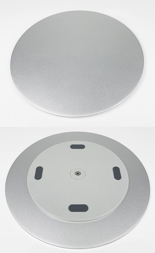 360° Rotation Monitor Swivel Base, Silver Aluminum Alloy Computer Screen Monitor Turntable Stand Flat Panel TV Rotating Swivel Base Mat for iMac,Laptop,Potted Plants,Arts & Crafts and More
