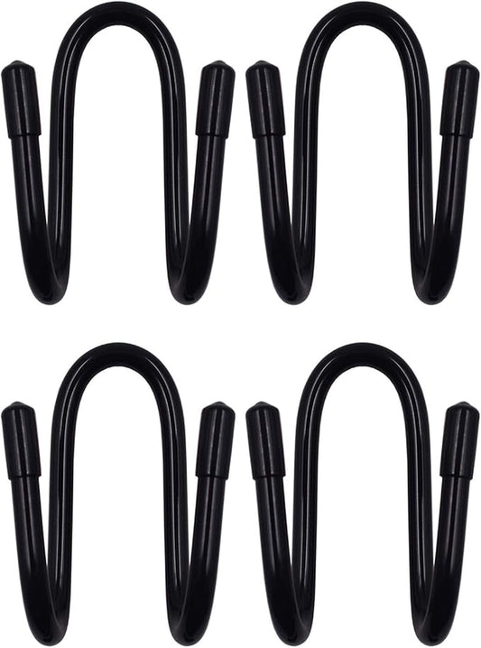 YYST Flexible Over the Seat Hard Hat Rack Holder Back Seat Hanger Headrest Hanger Headrest Hook (Black X 4 Pack)