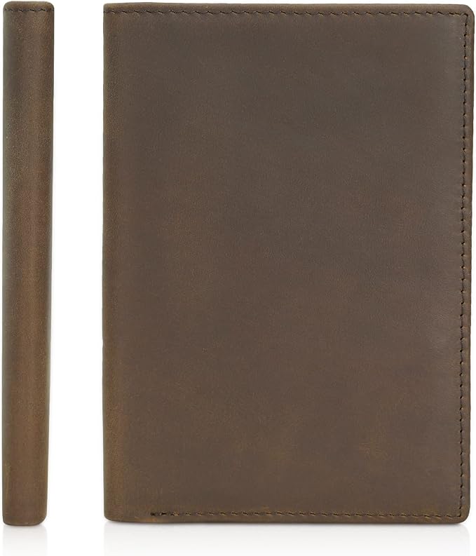 Polare Functional RFID Blocking Leather Passport Holder Travel Bifold Wallet For Men(Dark Brown)