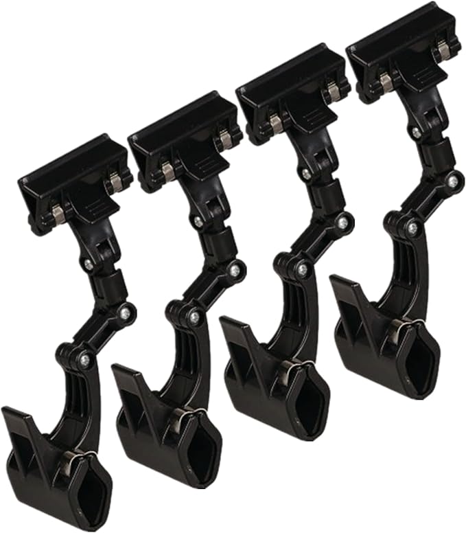 Documents Holder Foldable Adjustable Clip Copy Holder Paper Holder for Computer Monitor Canvas Typing,Artist Office Painting Supplies Accessory,Pack of 4 Flexible(Black)
