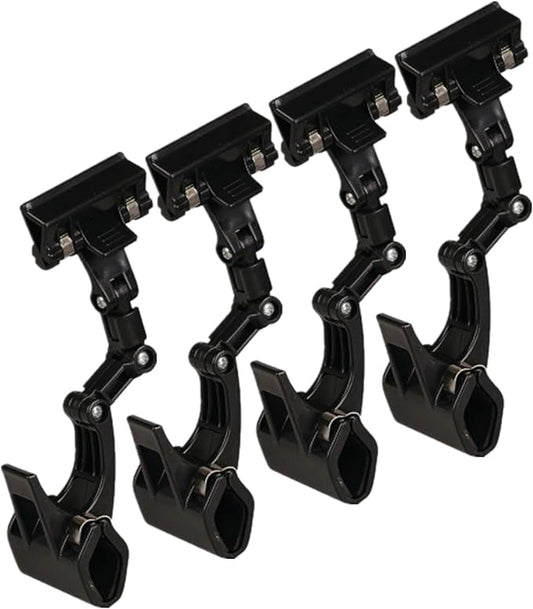 Documents Holder Foldable Adjustable Clip Copy Holder Paper Holder for Computer Monitor Canvas Typing,Artist Office Painting Supplies Accessory,Pack of 4 Flexible(Black)