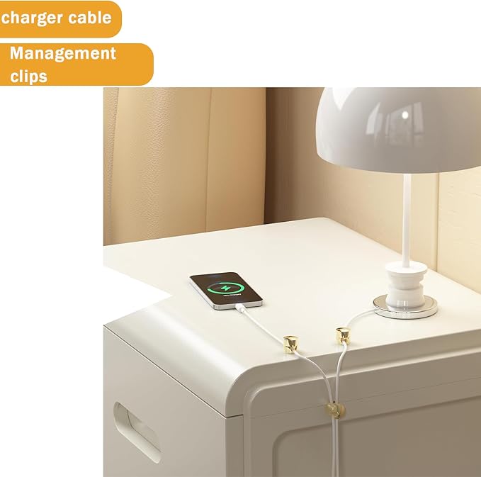 3 Sets Charger Cord Holder, Gold Metal Adhesive Cable Management Clips,Adjustable Cable Anchor Holders,Wire Organizer for Desk, Wall Hook, Home, Office,Bedside Table
