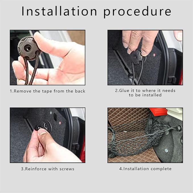 Cargo Net for Car, Truck Bed Storage, 3 Pocket Rear Trunk Cargo Net Stretchable Organizer Elastic Mesh Net, Universal Car Interior Accessories Cargo Storage Mesh Net Fit SUV, Pickup, Truck