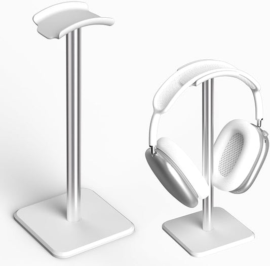 Headphone Stand - Headset Stand with Aluminum Hanger, Headphone Holder for AirPods Max, Sony, Bose, Beats and More (White)