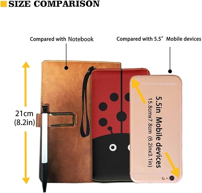 Bulopur Ladybugs Print Womens Wristlet Wallet PU Leather Waterproof Ladies Purses Handbag Zip Around Coin Cash Clutch Card Organizers Gifts for Girlfriend