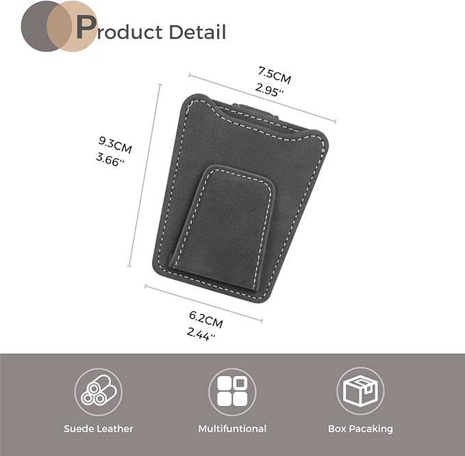 Sunglasses Holder for Car Sun Visor, Multifunctional Sunglasses Hanger with Ticket Card Pocket