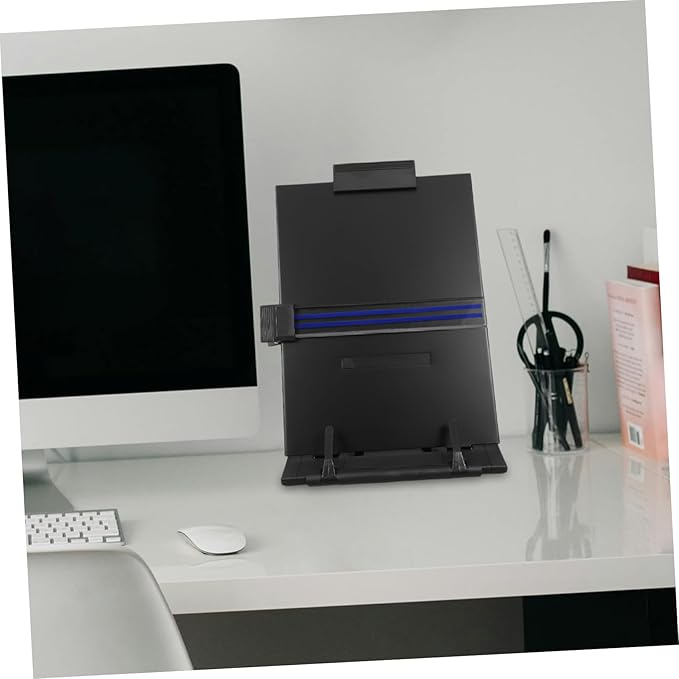 Holibanna Adjustable Folding Reading Stand Document Holder for Students Hands Copy Holder for Books Magazines and Documents